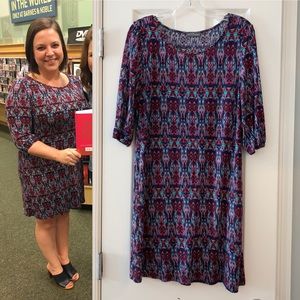 Market and Spruce navy print dress from Stitch Fix